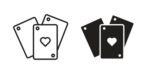 Playing cards icon symbol set. Icon design vectors