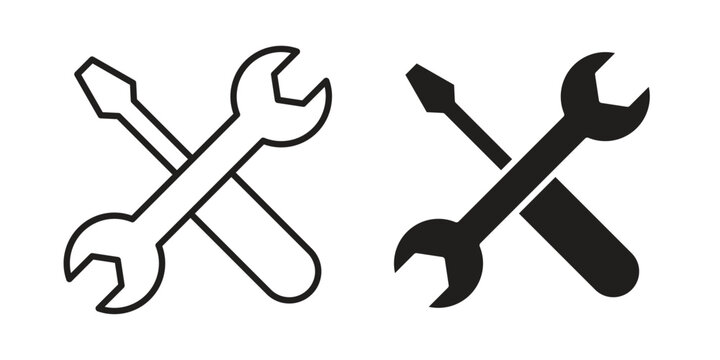 Tools and Service icon symbol set. Icon design vectors