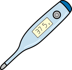 A collection of medical and healthcare themed illustration elements including stethoscope, syringe, pills, heart monitor, medical cross, and hospital tools. Clean, modern, and minimal design suitable 