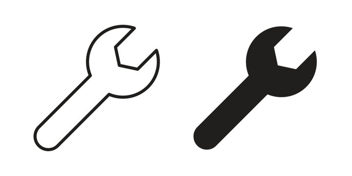 Wrench icon symbol set. Icon design vectors