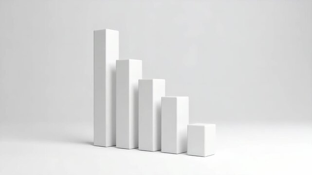 Five white rectangular bars arranged in a descending order against a light gray background.