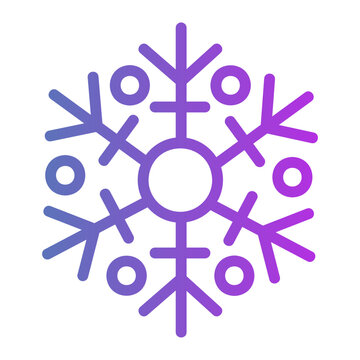 snowflake dost on edges Line Gradient Icon