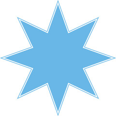 Obraz premium Photo of light blue starburst shape