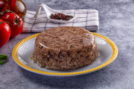 Russian traditional Holidets with chicken