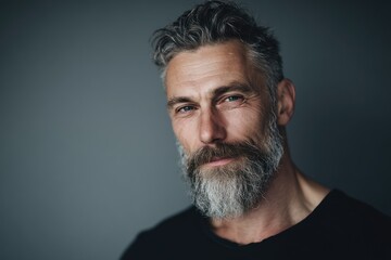 Fototapeta premium Portrait of Wise Man with Confident Gaze