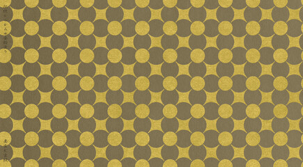 江戸時代からの伝統紋様「南蛮七宝」紋の金色からかみ © AGR