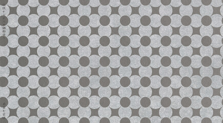 江戸時代からの伝統紋様「南蛮七宝」紋の銀色からかみ © AGR