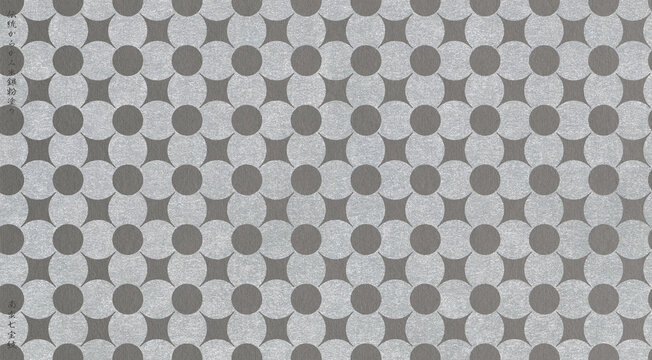 江戸時代からの伝統紋様「南蛮七宝」紋の銀色からかみ