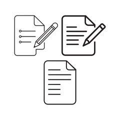 Three document with pencils writing on them paper note