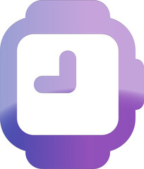 Obraz premium Stunning purple gradient smartwatch icon with modern design