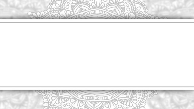 White and grey luxury ornamental mandala background. A diwali deepawali and ramadan islamic festival greeting decorative element's oriental. Gold and white mandala wedding invitation background.