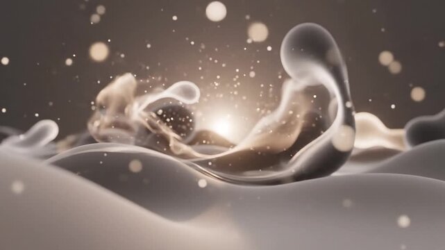 Abstract smooth motion pattern with soft curved lines and creamy gradients