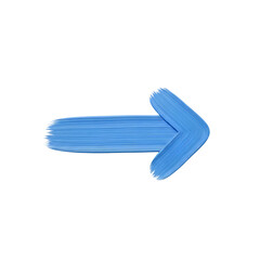 Light blue, painterly right-pointing arrow on a black background