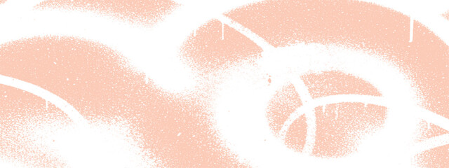 Fototapeta premium Soft Peach Spray Paint Background with Swirls and Drips - Abstract Artistic Texture