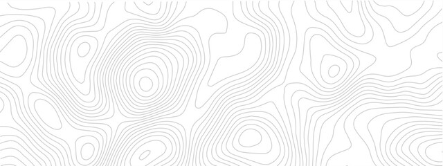 Modern contour line map seamless pattern abstract geometric topography landscape grid technology white background © Romana