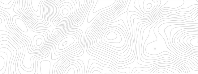 Modern contour line map seamless pattern abstract geometric topography landscape grid technology white background © Romana