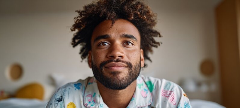Black man smiling at camera
