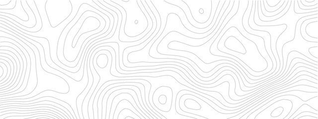 Abstract terrain contour line seamless pattern geometric landscape grid map exploration technology background white design © Romana
