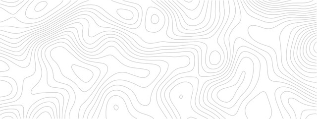 Abstract terrain contour line seamless pattern geometric landscape grid map exploration technology background white design © Romana