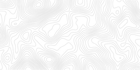 Topographic contour line seamless pattern abstract geometric landscape grid map exploration white background design © Romana