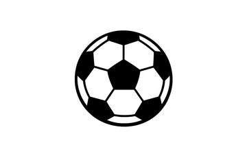Fototapeta premium Round black and white soccer ball resting against a plain background