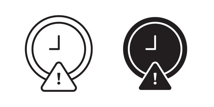 Alarm exclamation icon vector illustration designs pack. EPS10