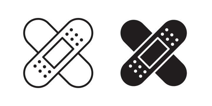 Band aid icon vector illustration designs pack. EPS10