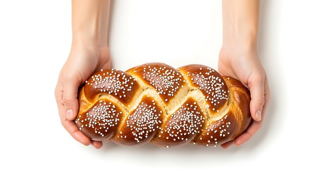 Hands holding Finnish pulla bread