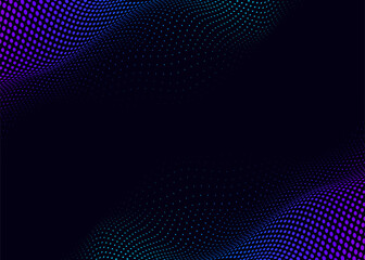 Obraz premium Abstract Vibrant Digital Wave Background with Gradient Halftone Dots