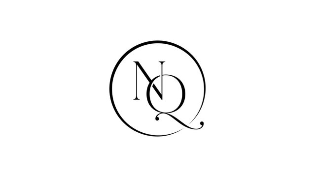NQ initial letter logo or NQ monogram