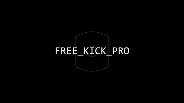 Dynamic Free Kick Pro Soccer Logo Animation. Modern Football Sports Game Intro Graphic. Digital Motion Design.