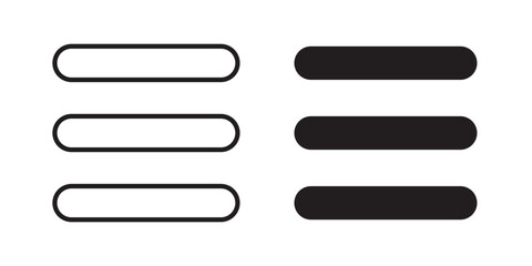 Obraz premium Menu icon vector illustration designs pack. EPS10