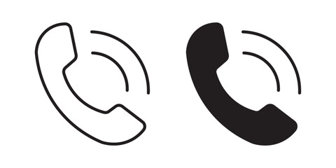 Obraz premium Phone call icon vector illustration designs pack. EPS10