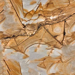 Fotobehang Marmer Closeup surface of brown granite pattern. Seamless square background, tile ready.  © Dmytro Synelnychenko