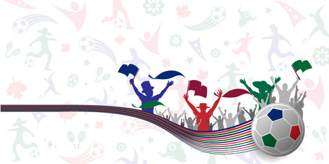 Creative template design for football Cup America, canada, Mexico 2026, Football Background for banner, card, website, vector illustration. sstkSports: Fans!