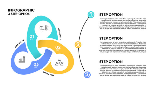 Vector circle arrows triangle infographic, cycle diagram, graph, presentation chart. Business concept with 3 options, parts, steps, processes.