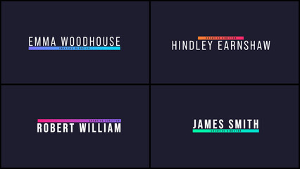 Modern Bold Name Title Opener - Right Appearing