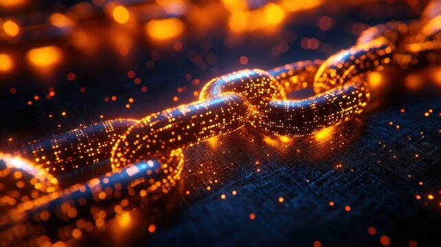 Blockchain Technology Abstract Connection blockchain technology connection abstract digital data IoT