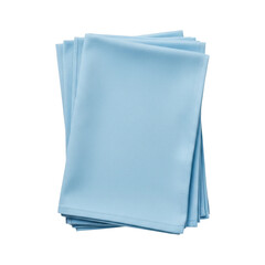 Naklejka premium Stack of light blue cloth napkins