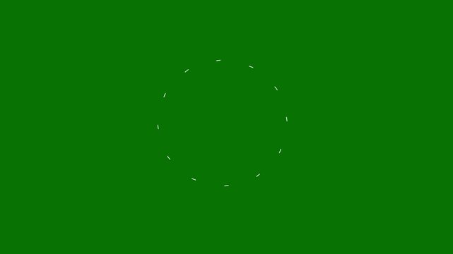 Fireworks explosion line shape blast, glowing ellipse blast with shiny pop-up explosion effect, pop-up motion graphics with shiny circle ring highlights, green screen background. 4k