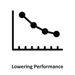 Lowering Performance Vector icon which can easily modify or edit