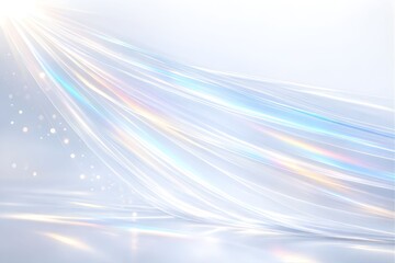 Futuristic Prism Light Stripes on White Background for AI and Digital Innovation Concept