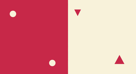 Abstract geometric shapes in red and cream a striking silhouette © MDTAHIDURRAHMAN