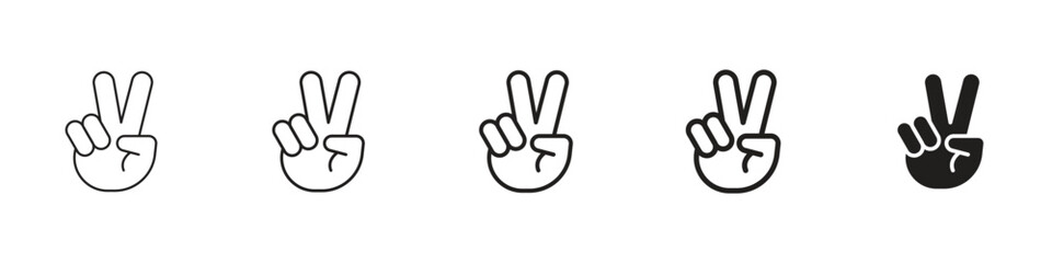 Obraz premium Hand peace icon