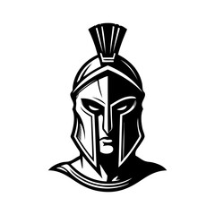 Logo legionario romano. Icono con guerrero romano con casco con penacho  © teracreonte