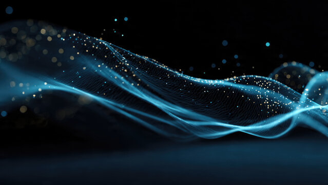 Corporate Technology Wave Background with Glowing Effect adobepremiumvideo