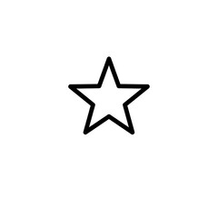 Obraz premium A simple five-pointed geometric shape, rendered as a bold black outline against a clean white backdrop. Perfect icon for any design