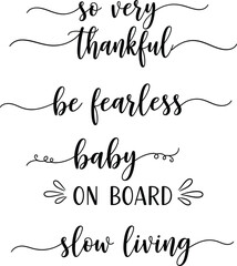 Aesthetic calligraphy quotes on a white background for various inspirational purposes