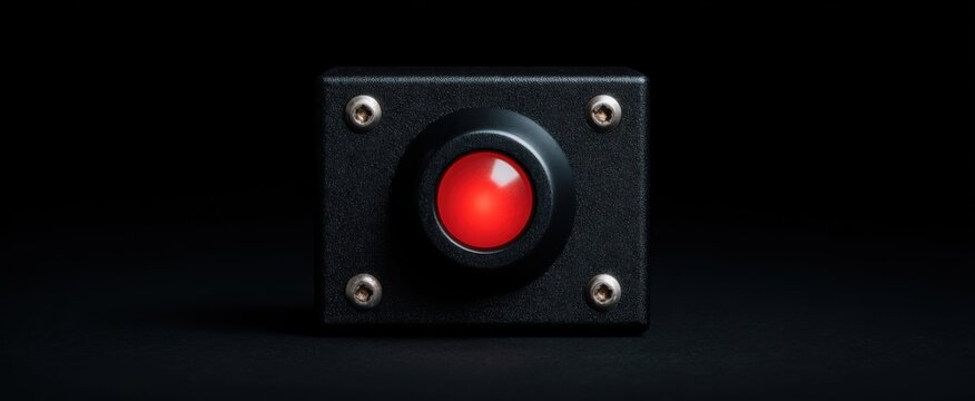 missile activation switch gleaming like a star on a midnight black canvas