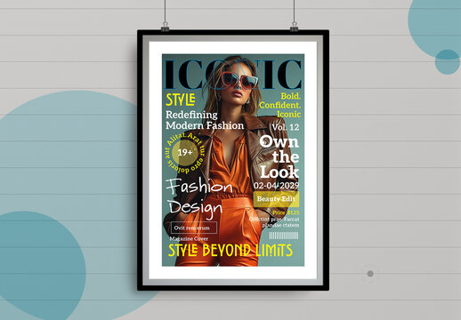 Elegant Creative Fashion Magazine Cover Template